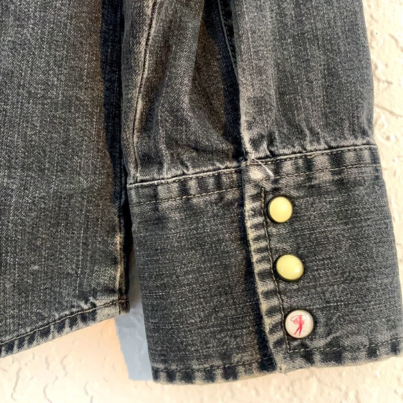 Levi’s Button Down Grey Denim size Men’s Small - Picture 4 of 4